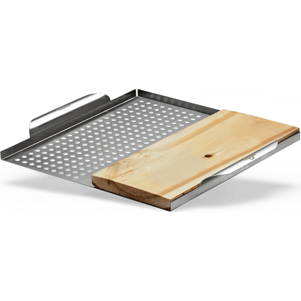 Plateau de cuisson multifonctions avec planche de cèdre