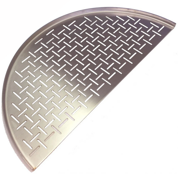 Plaque de cuisson demi-lune en acier inox (poissons et légumes) Kamado Joe